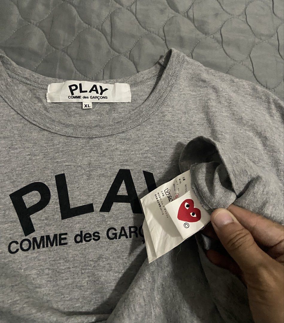 Cdg (Category: Tshirts & Polo Shirts ) located in Tagum. Submitted by thrift.tizz (Listing ID 1460660891, Image 2). Description: PLAY CDG (Complete tags) see comsec Excellent Condition Issue:None Size XL on tag 20x28 Colorate:10/10 .