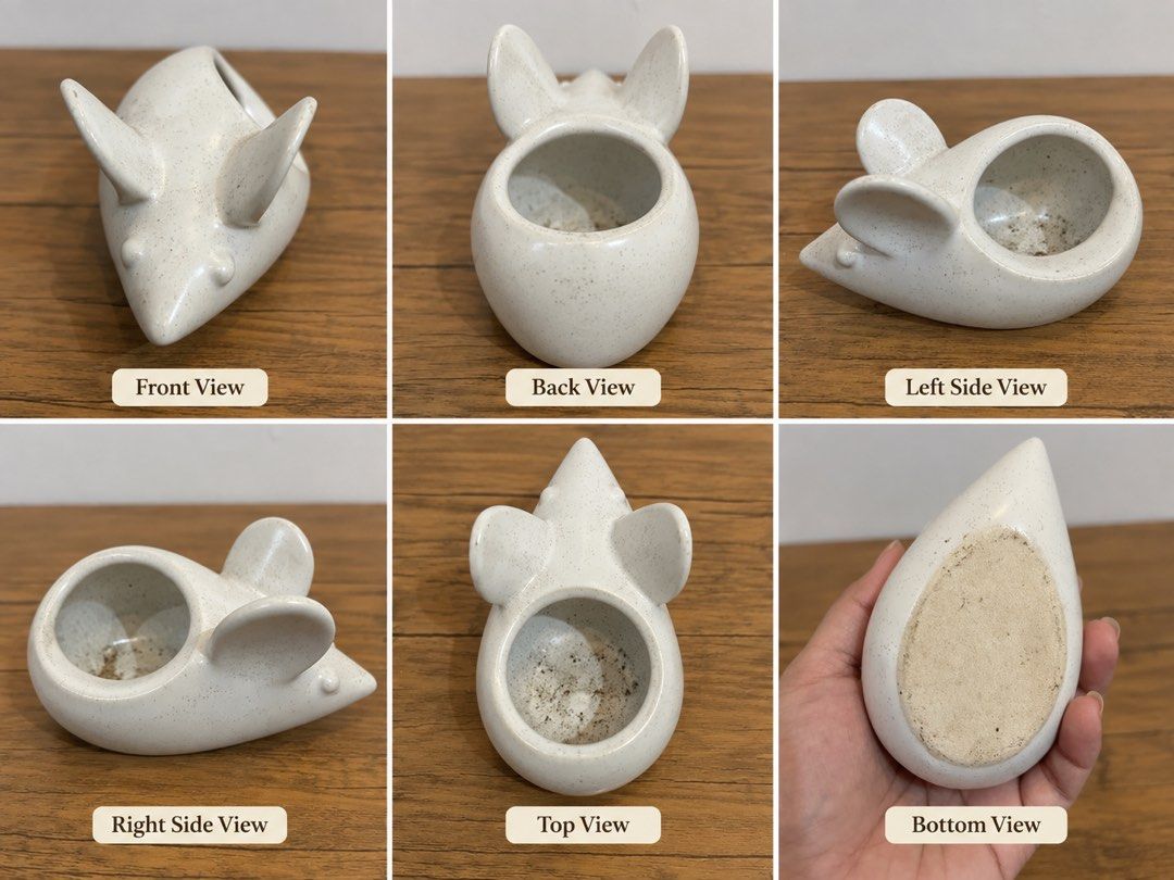 ceramic rabbit-shaped lidded bow 14cm (Category: Other Home Decor) located in San Fernando. Submitted by dntjapansurpluselyu (Listing ID 1460620994, Image 1). Description: .