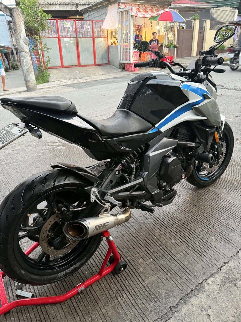 CFMOTO NK400 V4 (Category: Motorbikes for Sale) located in Quezon City. Submitted by pinxie (Listing ID 1460671591, Image 3). Description: For sale CFMOTO Nk400 v4 18k orig odo Newly pms Newly change oil Long drive tested Ori sc pipe Complete papers Open deed of sale 80 to 90% tires .