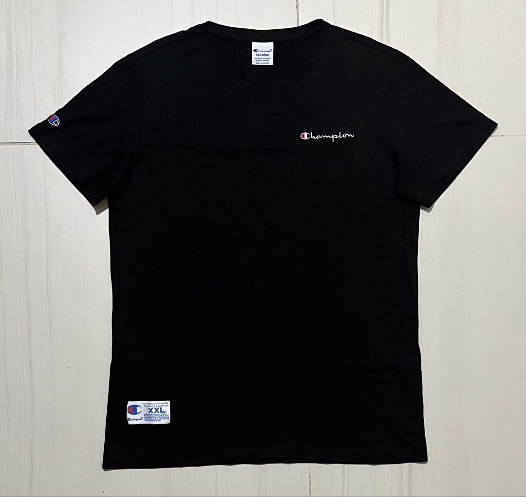 Champion Minimalist (Category: Shirts) located in Caloocan City. Submitted by zachlevi2020 (Listing ID 1460555907, Image 1). Description: Champion Good As New 2 xl on tag teens Adult medium W-20 L-27.