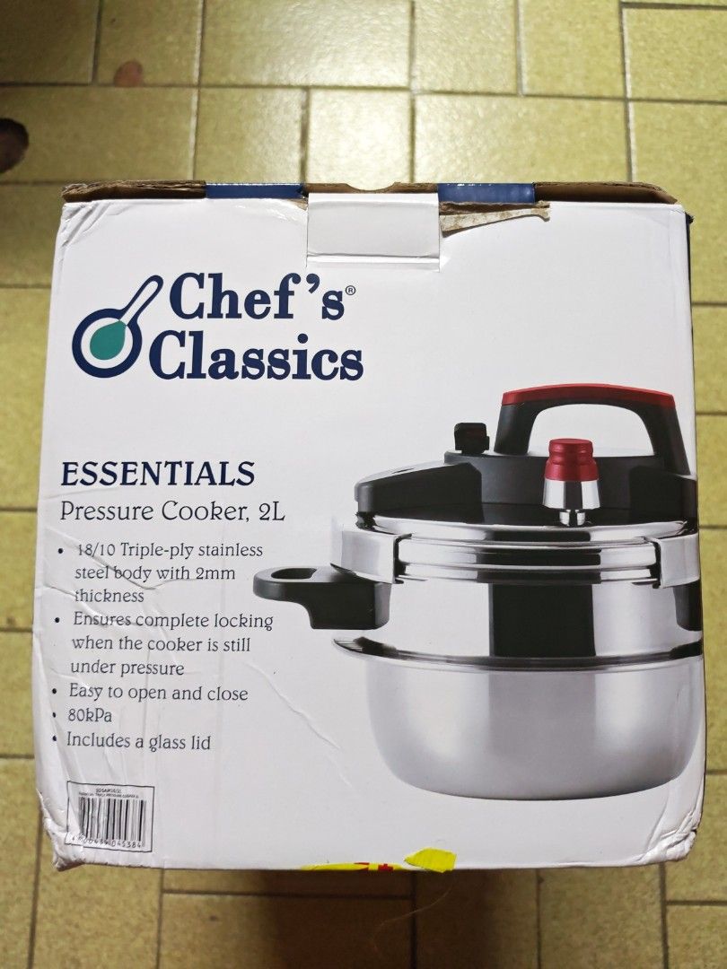 chef clasdics pressure cooker (Category: Cookers) located in Manila. Submitted by tes07 (Listing ID 1460550990, Image 1). Description: - Brand new Chef's Classics Pressure Cooker - 2L capacity - Made from 18/10 Triple-ply stainless steel with 2mm thickness - Ensures complete and secure locking - Easy to open and close - Includes a glass lid.