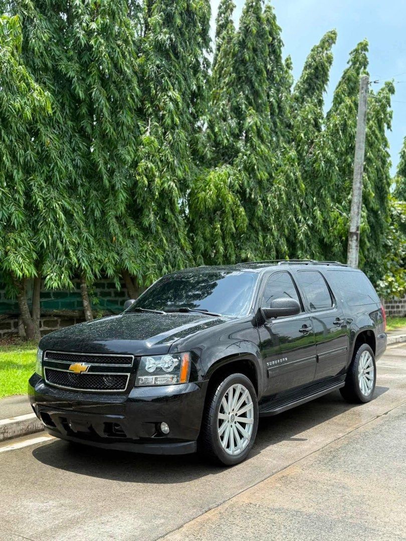 Chevrolet Suburban LT Auto (Category: Used Cars) located in Manila. Submitted by quality_cars (Listing ID 1460622512, Image 3). Description: For sale‼️ 2013 Chevrolet Suburban LT 5.3L v8 engine very healthy Super fresh interior Original paint No engine leaks Ice cold aircon Registered 22 inch velocity mags Nitto tires 285/45/22 Android head unit with carplay 360 deg camera Upgraded sound system Bosche europa horn LED lights New 3m tint Fuel lugnu