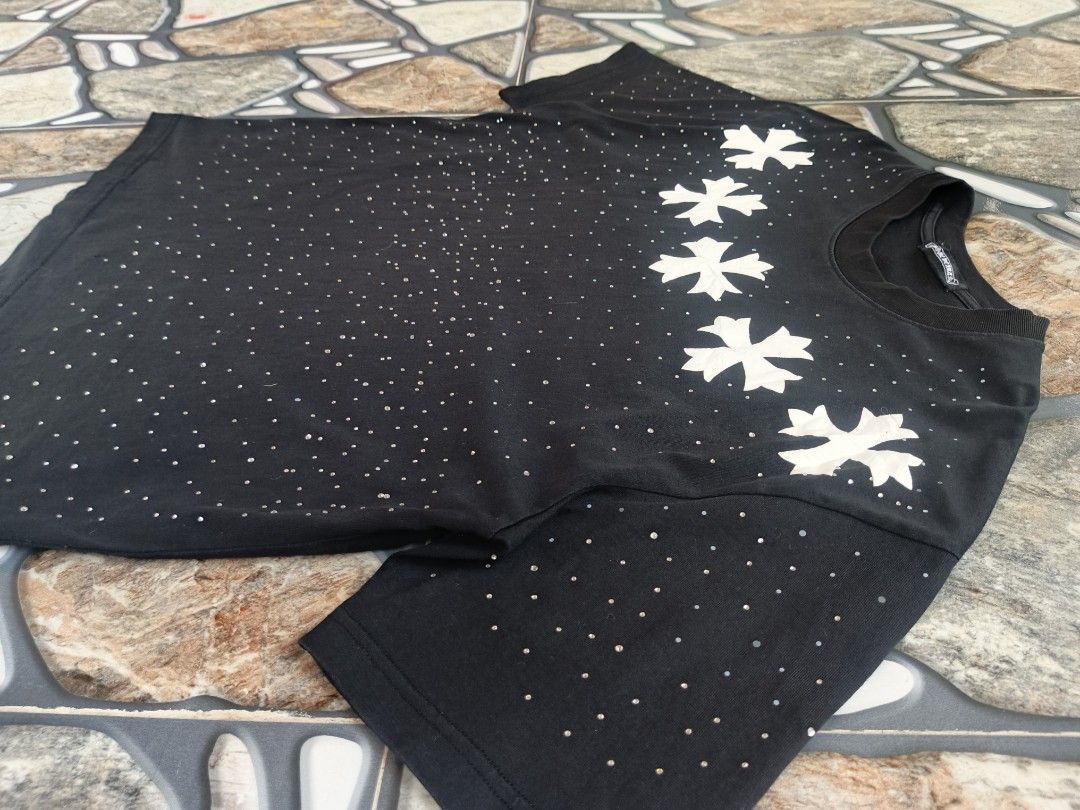 Chrome hearts rhinestone t-shirts (Category: Activewear) located in Baggao. Submitted by thriftislife123 (Listing ID 1460513142, Image 3). Description: w: 20 l:26 issue:missing bids off/legit pm for more details.