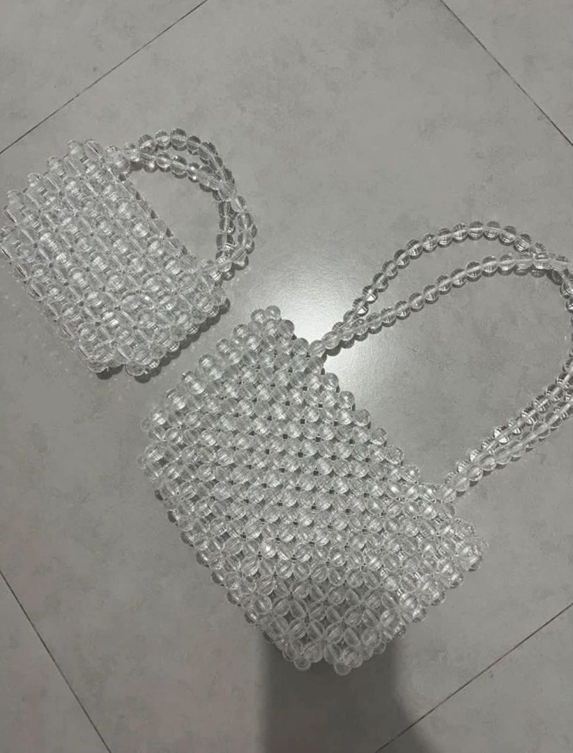 Clear Crystal Beaded Shoulder Bag (Category: Waste Bins & Bags) located in Manila. Submitted by happy.ashfinds (Listing ID 1460700763, Image 3). Description: 1,500 for both bag Buting pasig loc.