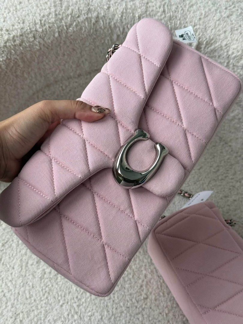 Coach Tabby Quilted Denim Pink (Category: Shoulder Bags) located in Quezon City. Submitted by _lovedbyrc (Listing ID 1460668728, Image 2). Description: Available in 2 sizes ꩜ 20cm | ₱2,549 ꩜ 26cm | ₱2,699 💌 DM us to order! .