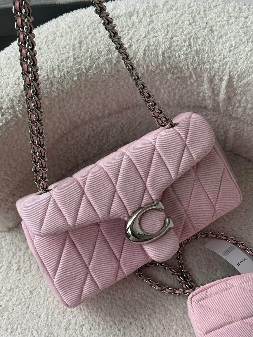 Coach Tabby Quilted Denim Pink (Category: Shoulder Bags) located in Quezon City. Submitted by _lovedbyrc (Listing ID 1460668728, Image 1). Description: Available in 2 sizes ꩜ 20cm | ₱2,549 ꩜ 26cm | ₱2,699 💌 DM us to order! .