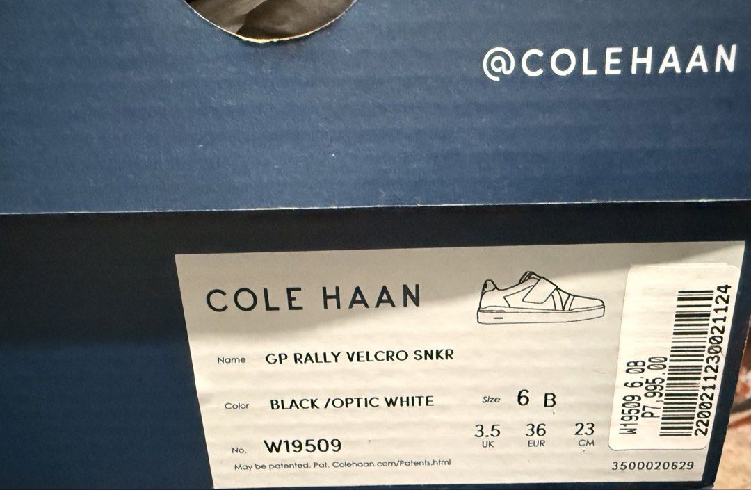 Cole Haan GP Rally Velcro sneaker (Category: Sneakers) located in Quezon City. Submitted by bgchief (Listing ID 1460580542, Image 3). Description: Selling my wife’s once used shoes. Warning: the logo at the back of the heel is turning yellow. A normal part of any Cole Haan sneaker. Buyer shoulders delivery and charges via grab or lalamove. Payment through BDO or GCash All original! No to fakes.