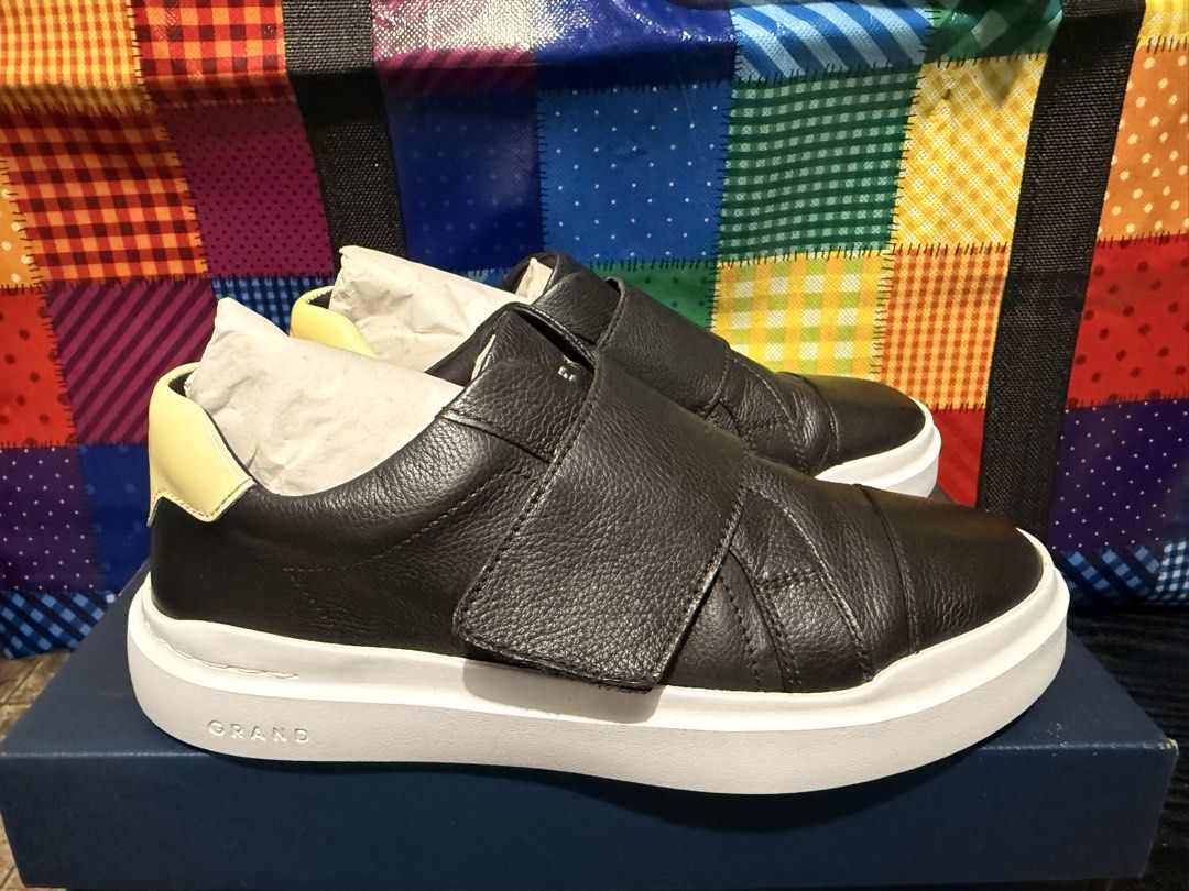 Cole Haan GP Rally Velcro sneaker (Category: Sneakers) located in Quezon City. Submitted by bgchief (Listing ID 1460580542, Image 1). Description: Selling my wife’s once used shoes. Warning: the logo at the back of the heel is turning yellow. A normal part of any Cole Haan sneaker. Buyer shoulders delivery and charges via grab or lalamove. Payment through BDO or GCash All original! No to fakes.