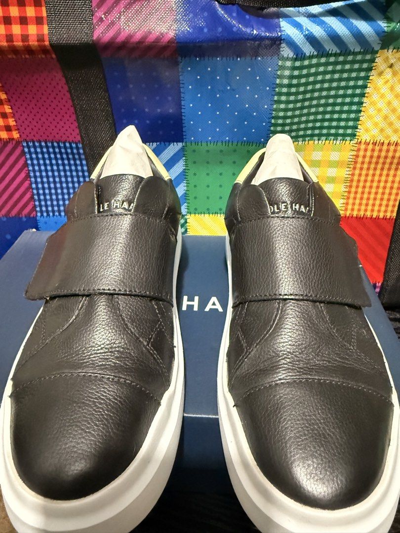 Cole Haan GP Rally Velcro sneaker (Category: Sneakers) located in Quezon City. Submitted by bgchief (Listing ID 1460580542, Image 2). Description: Selling my wife’s once used shoes. Warning: the logo at the back of the heel is turning yellow. A normal part of any Cole Haan sneaker. Buyer shoulders delivery and charges via grab or lalamove. Payment through BDO or GCash All original! No to fakes.