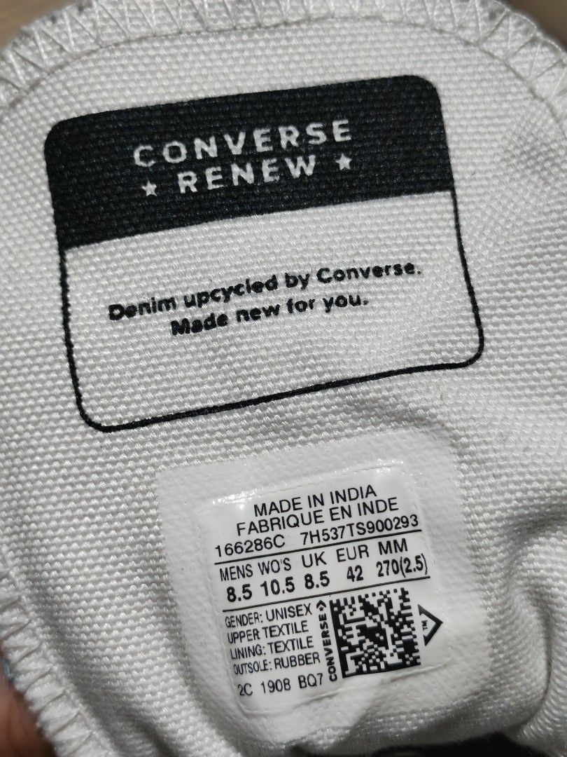 Converse Chuck 70 Hi Tri Panel Denim (Category: Sneakers) located in Iligan City. Submitted by wantwears14 (Listing ID 1460552540, Image 2). Description: Authentic/Original No Repair No expire Favorite Design Classic Vibe No Box.