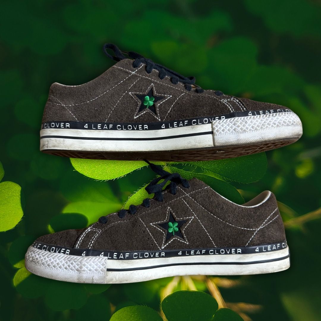 Converse One Star Pro x Patta Four Leaf Clover (Category: Sneakers) located in Pasig City. Submitted by jedi. (Listing ID 1460612813, Image 3). Description: Converse One Star Pro x Patta "Four Leaf Clover" Java / Burnt Sienna – Men’s Size 10 US – Well Used (7/10 Condition) ₱1700 (₱7500 on StockX) Product Details * Brand: Converse × Patta * Model: One Star Pro Ox * Colorway: Java / Burnt Sienna / White * Style Code: A03174C * Size: Men’s US 10 * C