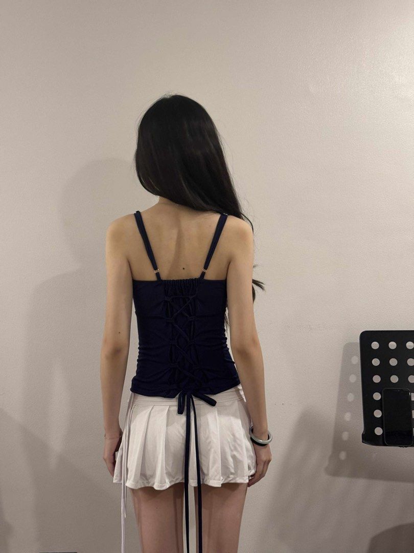 Corset top + adjustable skirt (Category: Sets or Coordinates) located in San Juan City. Submitted by audtistic (Listing ID 1460633611, Image 3). Description: PLS READ!! corset top with lace-up back detail. It’s padded, made of soft material. The straps are also adjustable. You can wear it out and also for swimming/sports. Pleated skirt has a drawstring on the waist , has shorts underneath aswell. It’s made of recycled polyester (rpet), this is le