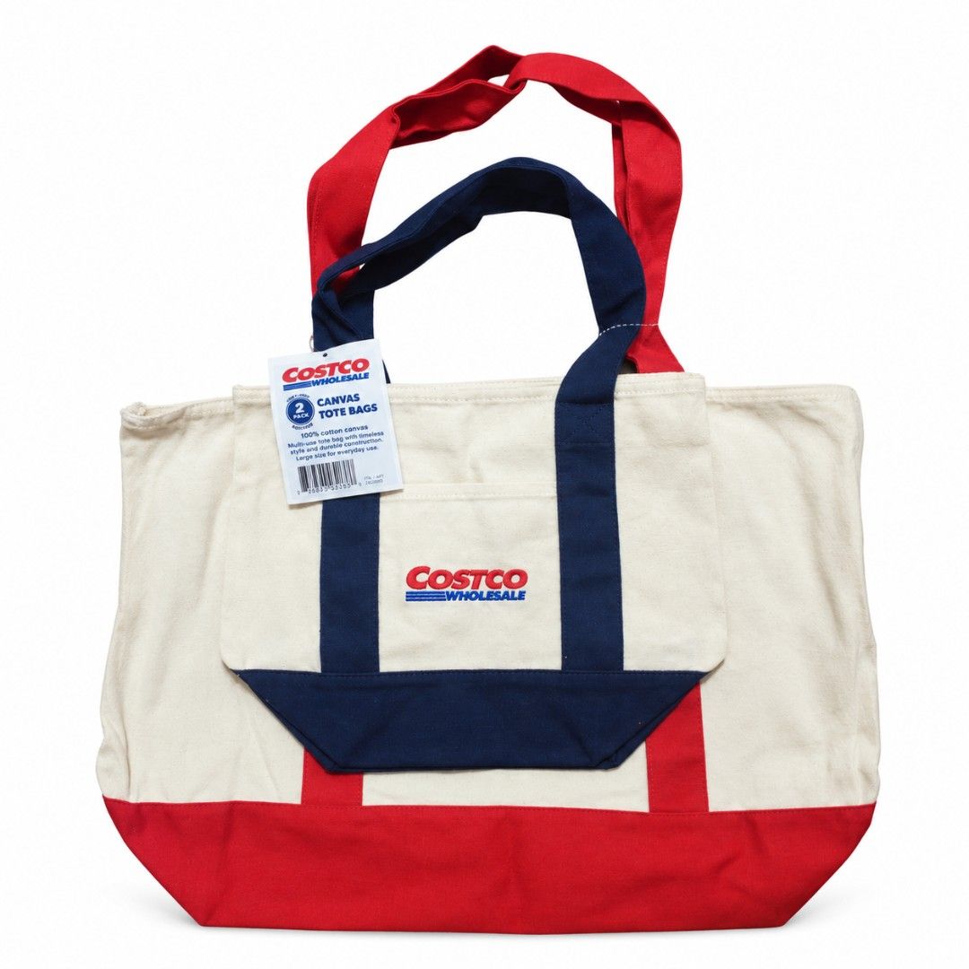 💼 Costco Canvas Tote Bag (Category: Tote Bags) located in Antipolo. Submitted by carloivy12 (Listing ID 1459745471, Image 3). Description: ✔️Costco Wholesale Canvas Tote Bag ✔️Durable and reusable canvas material ✔️Spacious design for groceries, shopping, and everyday use ✔️Features comfortable shoulder straps ✔️Strong reinforced handles for added durability ✔️Red, navy, and natural canvas color combination ✔️Large Costco Wholesale logo ✔️Suitab