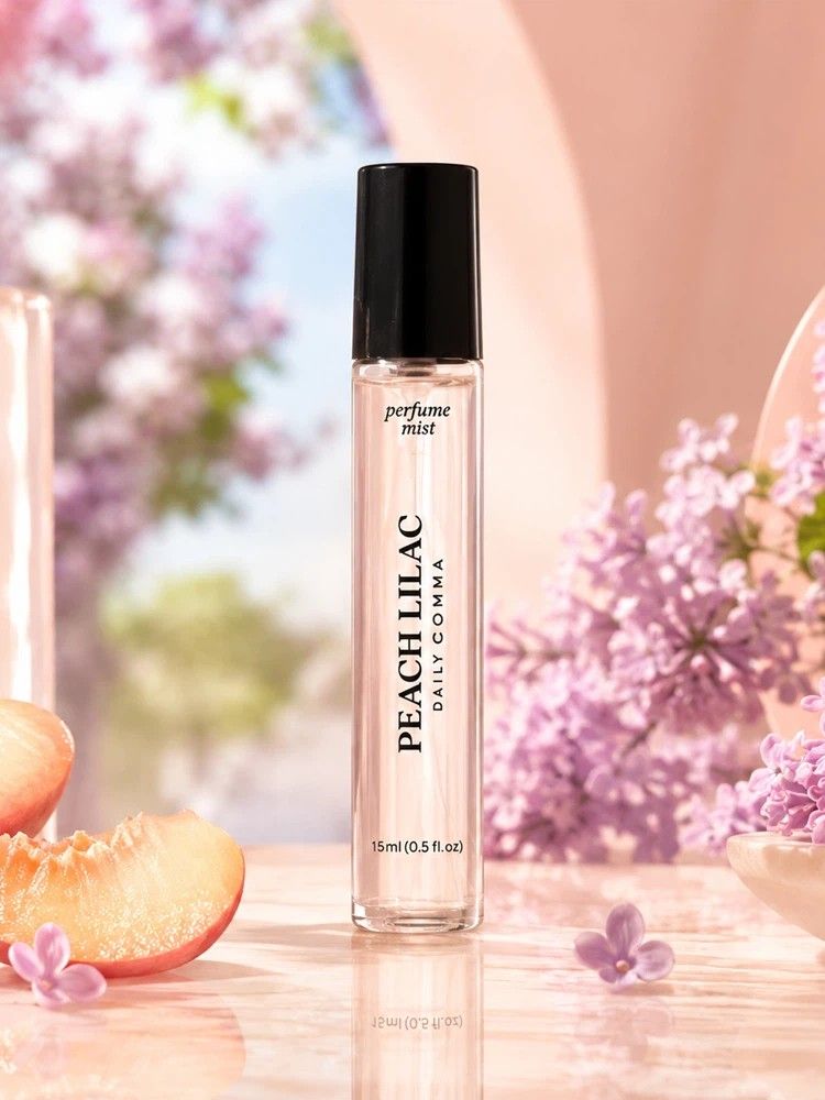 Daily Comma Peach Lilac Perfume Mist 15ml (Category: Fragrance & Deodorants) located in Macabebe. Submitted by pampanga_chic (Listing ID 1460682196, Image 1). Description: - Daily Comma Peach Lilac Perfume Mist - 15ml rollerball bottle - Fragrance: Peaches and lilacs - Ideal for on-the-go touch-ups - Compact size, perfect for your bag.