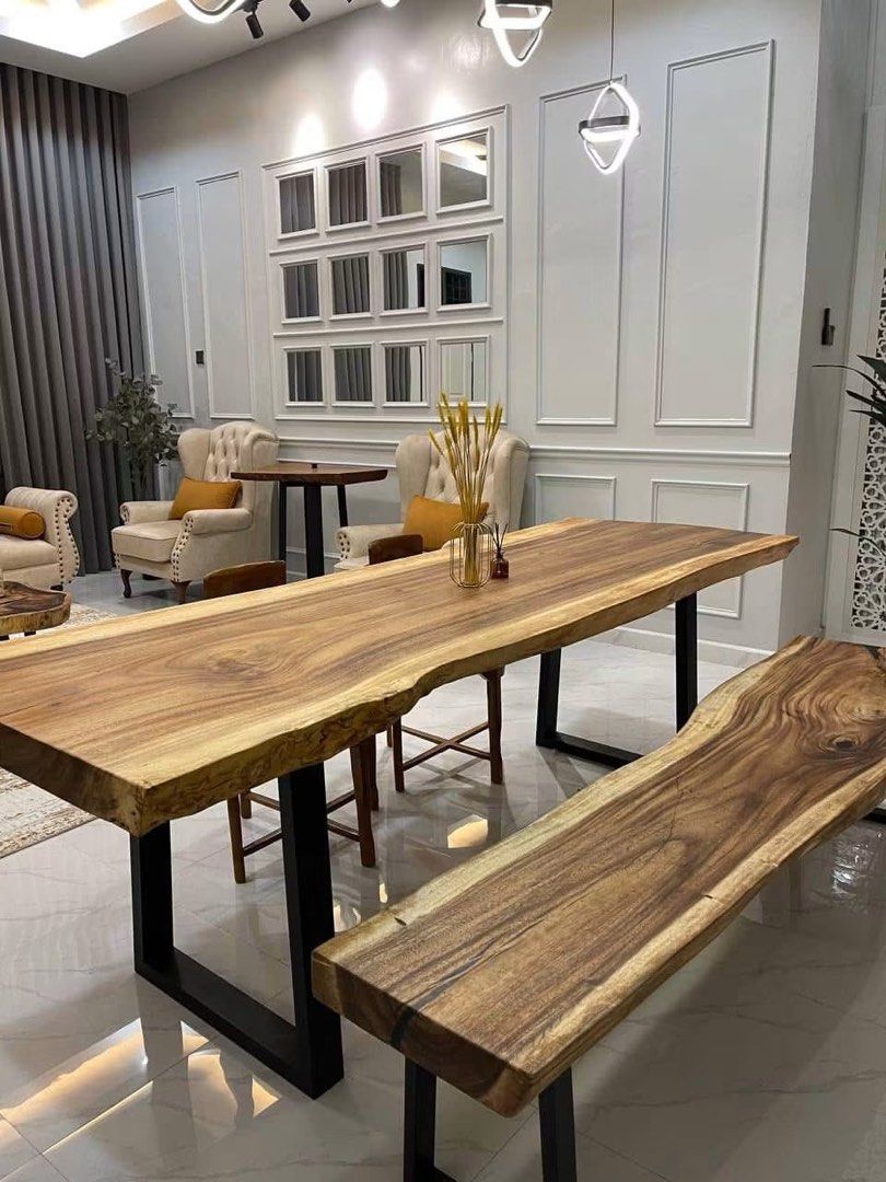 DINING TABLE (Category: Tables & Sets) located in Kuala Terengganu. Submitted by lancaro_84 (Listing ID 1460575207, Image 2). Description: SOLID WOOD DINING TABLE PELBAGAI JENIS CUSTOM MADE SOLID WOOD DINING TABLE .. ws je .. boleh bincang 0162020669 … .