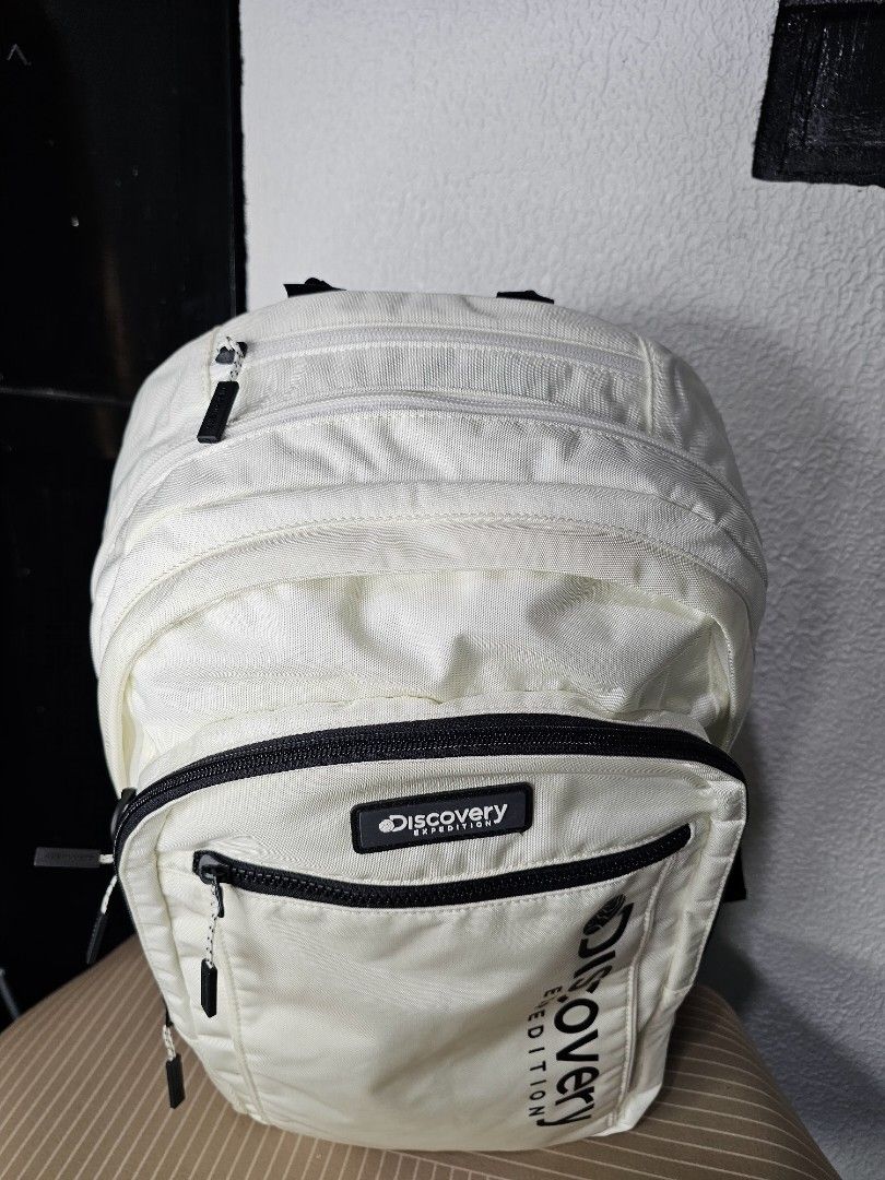 Discovery Expedition LiKE-SHIFT Backpack (Category: Luxury Bags & Wallets) located in Baguio. Submitted by kayeonlineshop (Listing ID 1460573465, Image 3). Description: Discovery Expedition LiKE-SHIFT Backpack in an off-white/cream colorway. Measurements L-49cm W-40cm.
