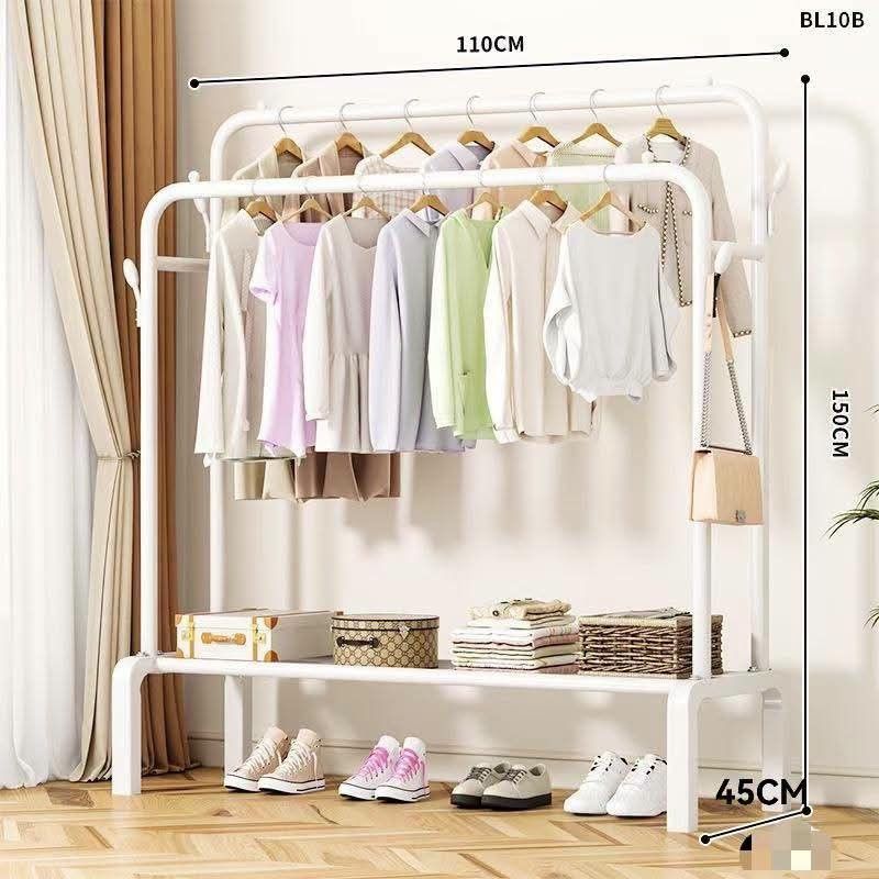 Double clothes rack (Category: Clothes Drying Rack) located in Manila. Submitted by nixdcruz (Listing ID 1460678601, Image 1). Description: Double clothes rack with shoe organizer.