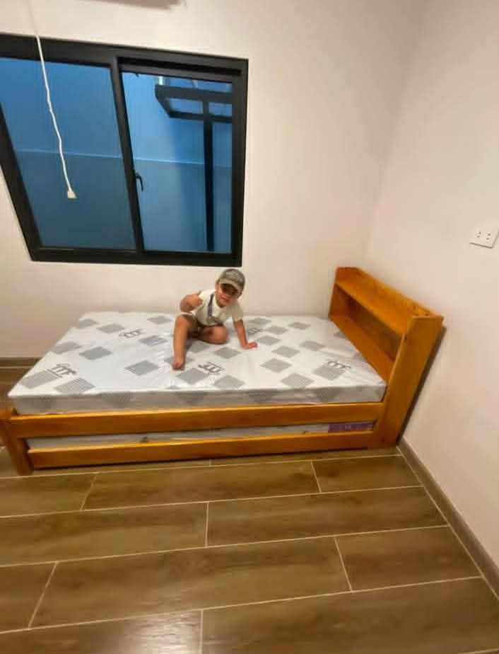 double frame with pull out (Category: Bed Frames & Mattresses) located in Manila. Submitted by rhoda_81 (Listing ID 1460609564, Image 2). Description: MADE TO ORDER PINEWOOD WOOD ,PLYBOARD bEdframe with selve headboard Single or double with pull out varnesh any paint color request are available ✔100℅ Quality ✔Free delivery On Selected Areas ✔Open for Cuztomized design/size ✔May loffbed/daybed/Chair/table/kitchen cabinet are accepted we also offer
