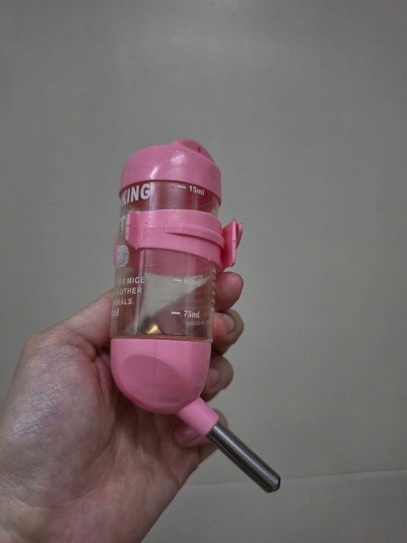 Drinking Bottle Water Feeder for Small Animals Mice Hamster Mouse (Category: Homes & Other Pet Accessories) located in Quezon City. Submitted by snowflakes.specials (Listing ID 1460666037, Image 2). Description: Used Small size.