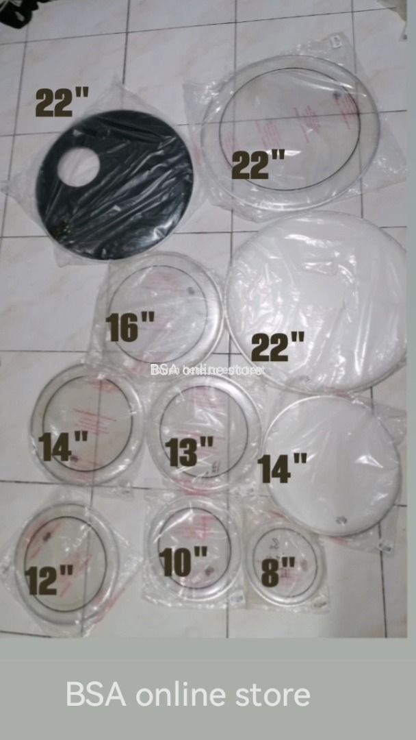 Drumhead drum skin (Category: Musical Instruments) located in Quezon City. Submitted by newwhale.f1c027 (Listing ID 1460711439, Image 1). Description: P520 size 8 P600 size 10 P700 size 12 P800 size 13 P900 size 14 P1100 size 16 P2,200 size 22 #drumhead double ply clear coat encore remo Brandnew pick up Lagro fairview Q.C. or via delivery lalamove rider po. Delivery fee sagot po ni buyer... Usually po buyer po ang nag book ng lalamove.. Para maki