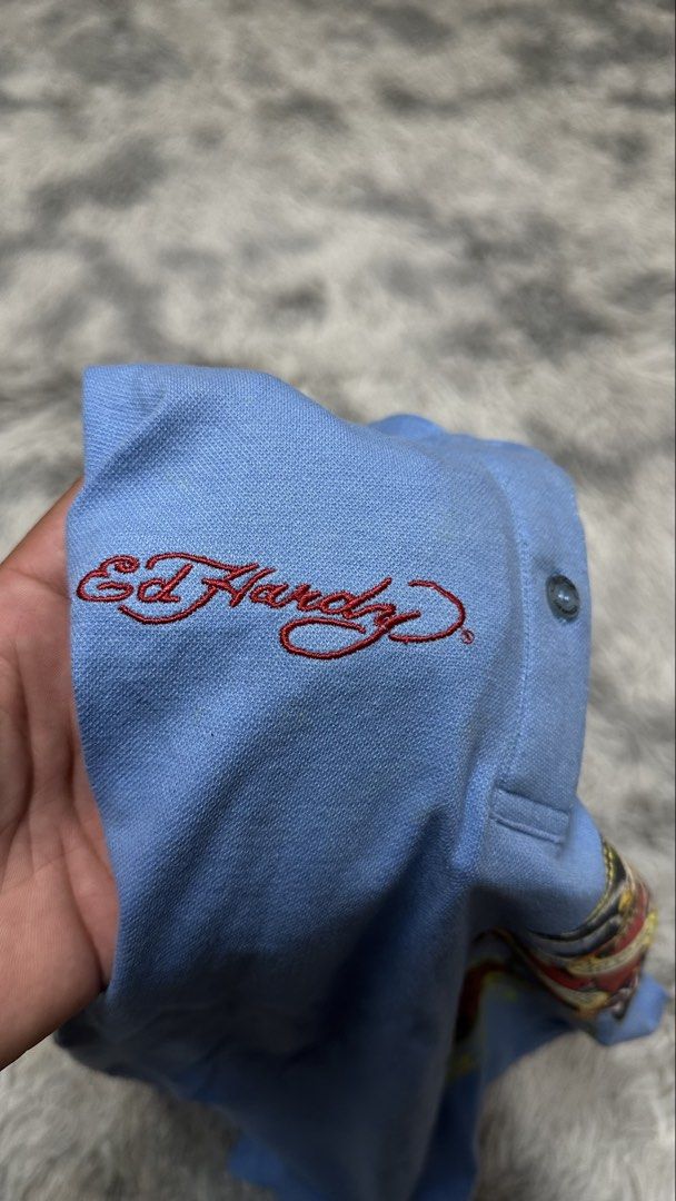 Ed h*rdy polo shirt (Category: Shirts) located in Manila. Submitted by paulovenegaskalakal2020 (Listing ID 1460558753, Image 3). Description: For sale! Kalakal. Ed h*rdy polo shirt WOMENS Modern Small- 15 width x 24.5-25.5 length inches Minimal dirt Need wash Good as new MINE 899 +sf.