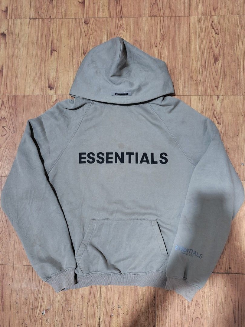 ESSENTIALS (Category: Coats, Jackets and Outerwear) located in Calabanga. Submitted by just-thrift (Listing ID 1460574430, Image 1). Description: ESSENTIAL HOODIE ‎GOOD CONDITION ‎COLOR RATE:9/10 ‎ISSUE STAIN ‎SIZE: XL ON TAG ‎DIMES:25/26 ‎SLEEVE:26.