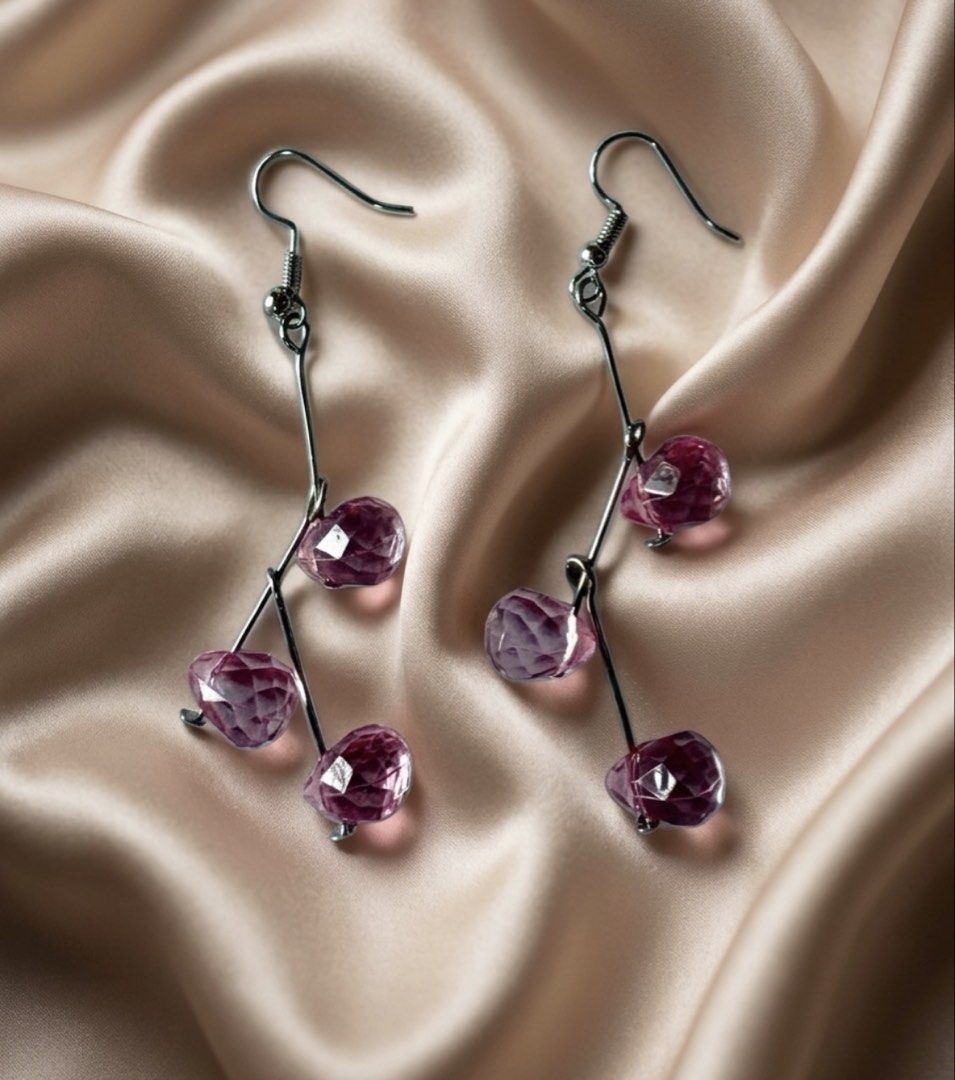 Fancy dangling (Category: Earrings) located in San Juan City. Submitted by cometsanythingtosell (Listing ID 1460544582, Image 2). Description: •8cm long •Pink teardrop acrylic.