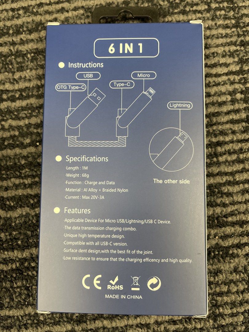 Fast charging 1m data and charging cable （分類：充電器及電線）位於 Hong Kong。 由 willsellit 提交（商品編號 1460598454，圖片 2）。簡介： 。