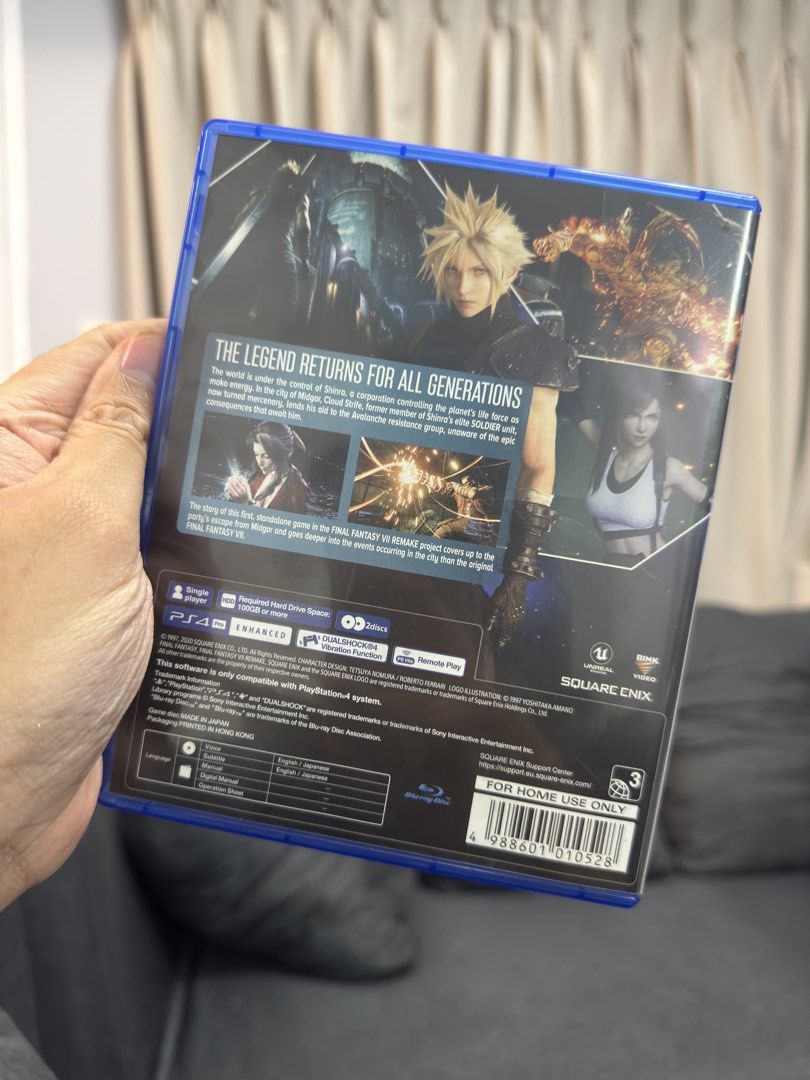 Final Fantasy 7 Remake PS4 CD (Category: PlayStation) located in Pasig City. Submitted by robbiseraphin (Listing ID 1460616829, Image 2). Description: 🎮 Selling: Final Fantasy 7 Remake for the PS4 💰 For only 700 php! —————— 📱PM me if you have any questions .