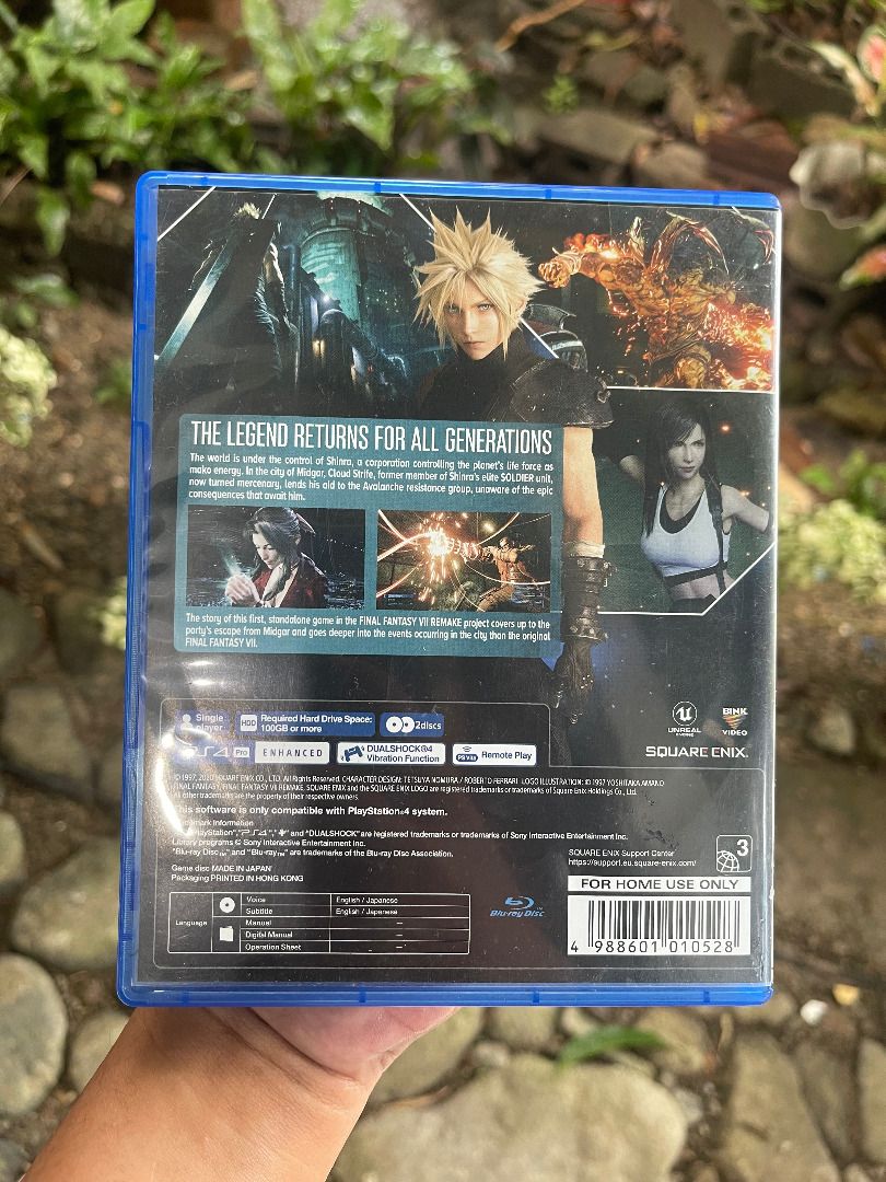 Final Fantasy VII / 7 Remake PS4 (Category: PlayStation) located in Manila. Submitted by inescri (Listing ID 1460565692, Image 2). Description: 2 Discs + Case R3 Playable in PS4/PS5 .
