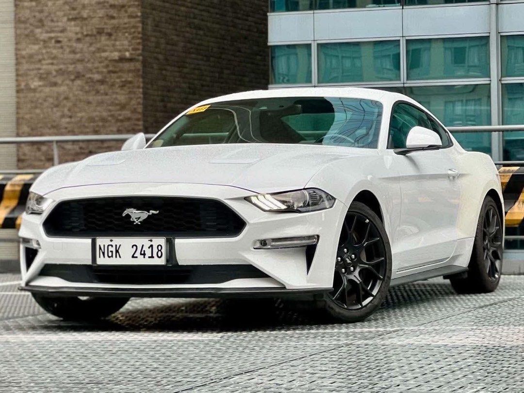 Ford Mustang 2.3 Ecoboost Coupe (A) (Category: Used Cars) located in Makati City. Submitted by maby_latido05 (Listing ID 1460714863, Image 2). Description: 2020 Ford Mustang 2.3 Turbocharged Ecoboost Gas AT 457k ALL IN DP PROMO! Complete CASA Records‼️🔥 2 YRS - Php 93,232 3 YRS - Php 67,363 4 YRS - Php 55,859 (Chattel & Insurance included) FREE FULL VEHICLE SCANNING FREE Transfer FREE Detailing FREE Bank Processing 100% LEGIT MILEAGE 1ST OWNERSH