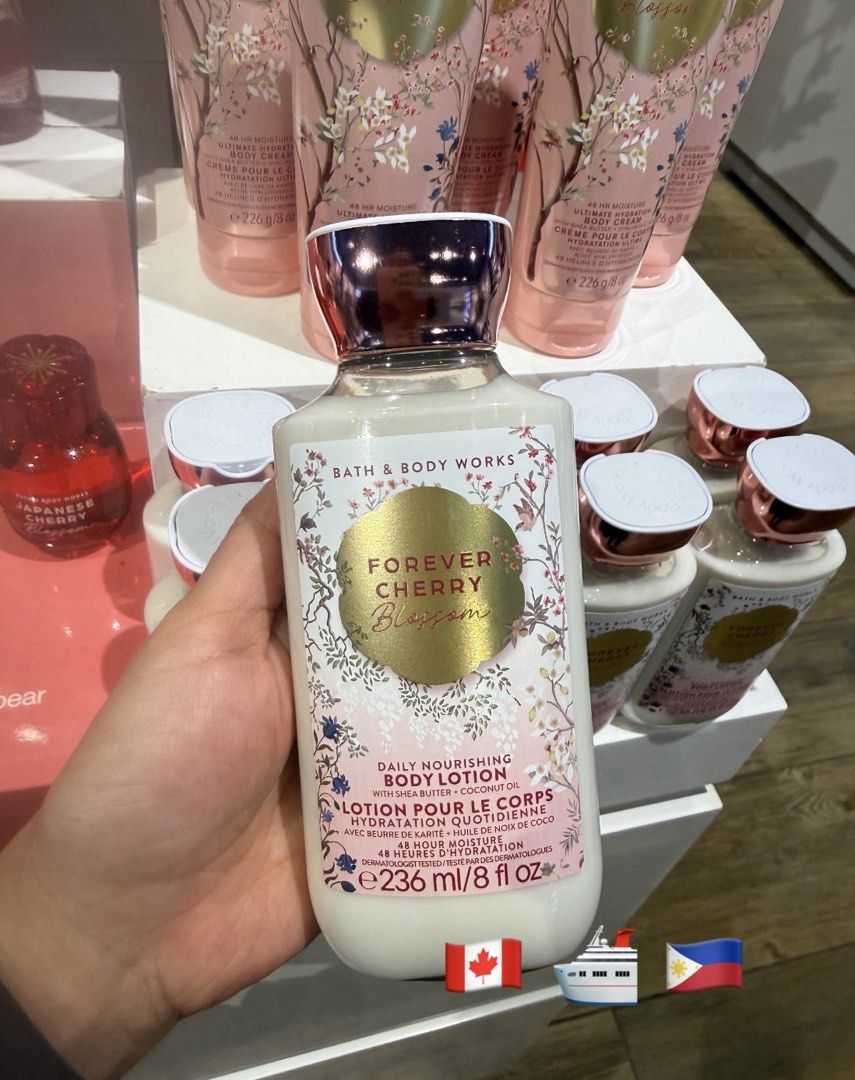 Forever Cherry Blossom Body Lotion (Category: Body Care) located in Balungao. Submitted by kateee21 (Listing ID 1460528843, Image 1). Description: 📌📌📌 Available PINAS 🇵🇭 ON HAND 🛳 Shipped from Canada 🇨🇦 to Philippines 🇵🇭 via sea cargo 📦; Local Shipping fee c/o buyer.