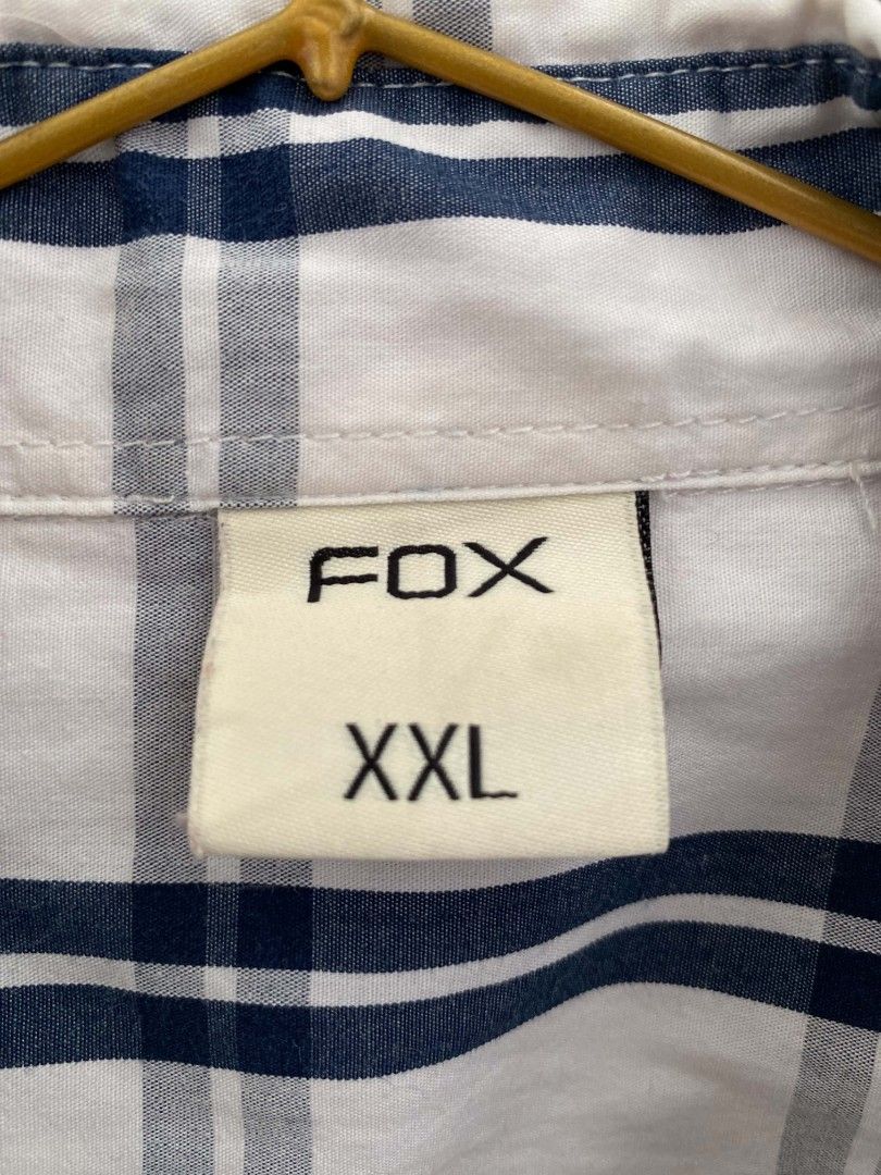 Fox Navy Blue White Plaid Long Sleeve (Category: Activewear) located in Manila. Submitted by asiongmx (Listing ID 1460625672, Image 2). Description: Fox Navy Blue White Plaid Long sleeve Size XXL on tag Original Personal item Excellent condition Quezon City area Decluttering Shipping @buyer's expense Lalamove / Jnt.