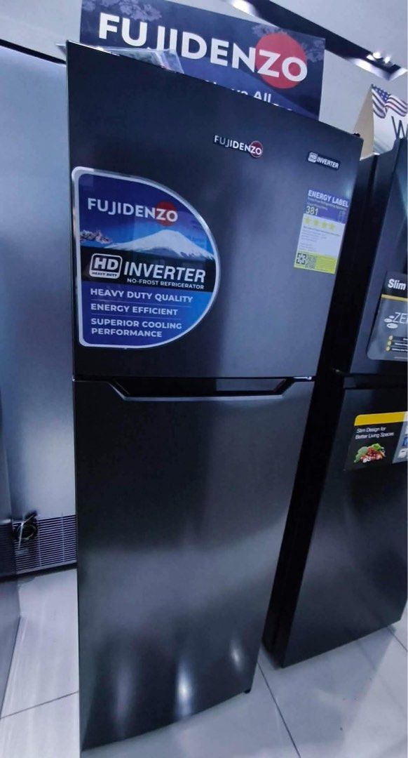 FUJIDENZO TOP MOUNT INVERTER REFRIGERATOR (Category: Refrigerators and Freezers) located in Quezon City. Submitted by annys.online (Listing ID 1460689462, Image 2). Description: FUJIDENZO HD Inverter No-Frost Refrigerators are available in 8 cu.ft. (INR-83HS) and 10 cu.ft. (INR-103HS). Both let you save up to 50% energy, built durable, and are equipped with innovative features: - Smart Cooling Technology - Fresh Zone Crisper with Humidity Control
