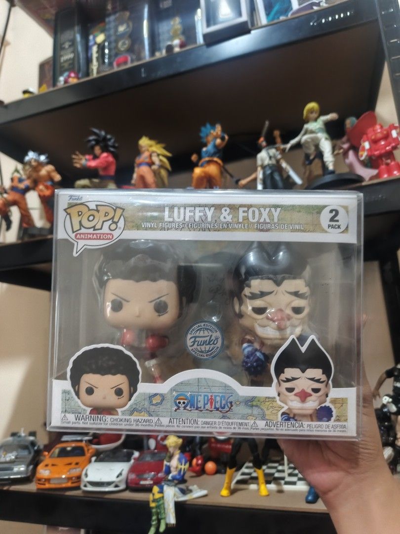 Funko Pop! Animation One Piece Luffy & Foxy 2-Pack (Category: Designer & Blind Box Toys) located in Antipolo. Submitted by kingofpaps (Listing ID 1460625050, Image 1). Description: - Funko Pop! Animation 2-pack - Features Luffy & Foxy from One Piece - Special Edition set - Must-have for One Piece fans and collectors!.