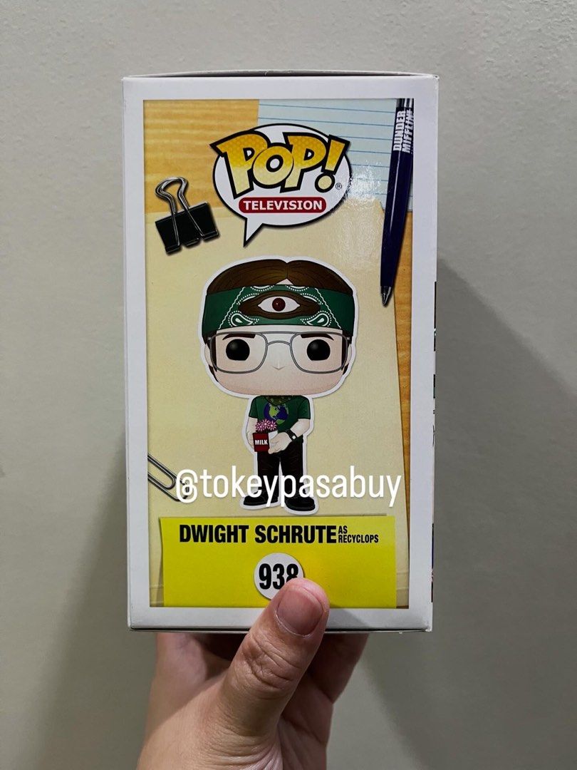 FUNKO POP DWIGHT SCHRUTE AS RECYCLOPS (Category: Designer & Blind Box Toys) located in Paranaque City. Submitted by tokeypasabuy (Listing ID 1460550802, Image 2). Description: ONHAND 👌 READY TO SHIP 👌 OFFICIAL 👌 FUNKO POP DWIGHT SCHRUTE AS RECYCLOPS 1500 PHP MOP: Maribank/Bank Transfers MOD: SCO/JNT DM for Inquiries 😊.