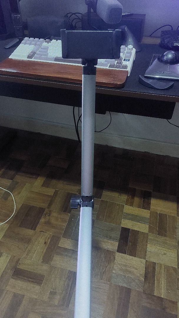 Generic Phone Stand - Tripod (Category: Tripods & Monopods) located in General Mariano Alvarez. Submitted by jbs_bentahan (Listing ID 1460577867, Image 2). Description: READ ME FIRST 📌 See my marketplace rating for your peace of mind 🙂 RFS: Pi-nang affiliate video lang. Meron akong mas versatile na tripod ⚫ Generic Tiktok item 🟢 No ISSUES. What you see is what you get 🟠 Prefer pick-up sa bahay at wala na tong box 🔵 CASH or G-CASH only 🔴 NO 