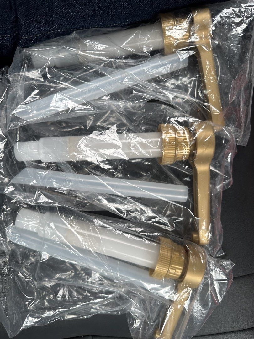 Gold Dispenser Pump with Clear Tubes (Category: Breastfeeding & Bottle Feeding) located in Santa Rosa. Submitted by remini88 (Listing ID 1460634034, Image 1). Description: - Set of 3 dispenser pumps - Elegant gold-colored handle and mechanism - Includes clear plastic dispensing tubes - Ideal for soap, lotion, or other liquid products - Great for DIY projects and refilling bottles - Each pump is individually wrapped.
