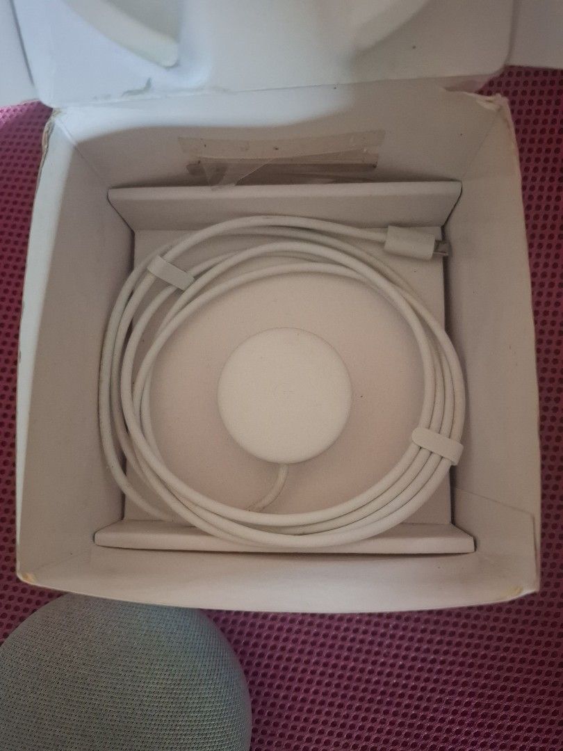 Google Home Mini (never used but box opened) (Category: Other Gadgets) located in Binan City. Submitted by lizsellerfrombinan2026 (Listing ID 1460555283, Image 3). Description: google home mini with intact accessories.