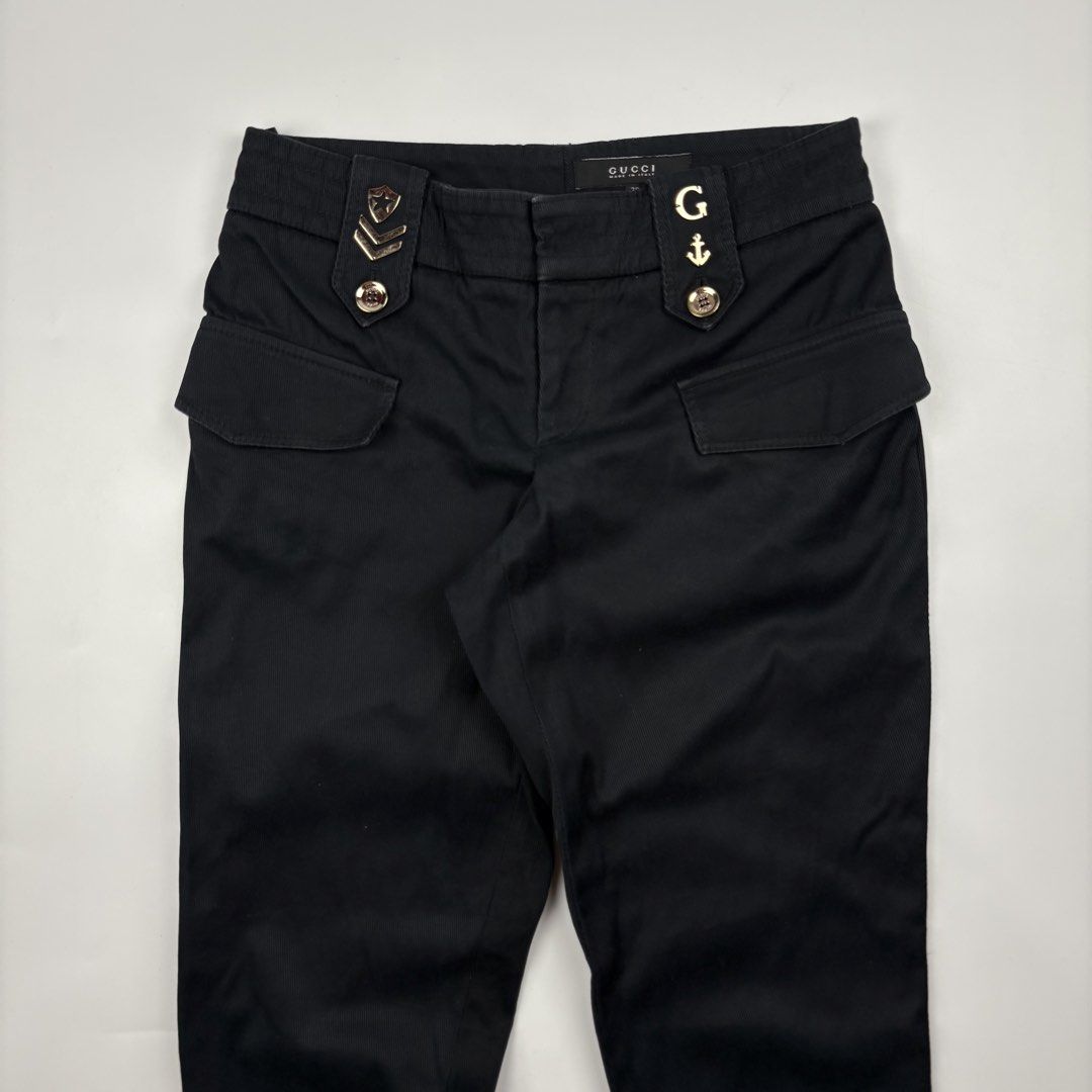 Gucci - Frida Giannini - Anchor Badge Pants (Category: Luxury Apparel) located in Bacolod City. Submitted by cast.archives (Listing ID 1460655308, Image 3). Description: Gucci - Frida Giannini - Anchor Badge Pants Waist: 28-29" Length: 33" Inseam: 24" Condition: Very good Flaw: Missing care tag.