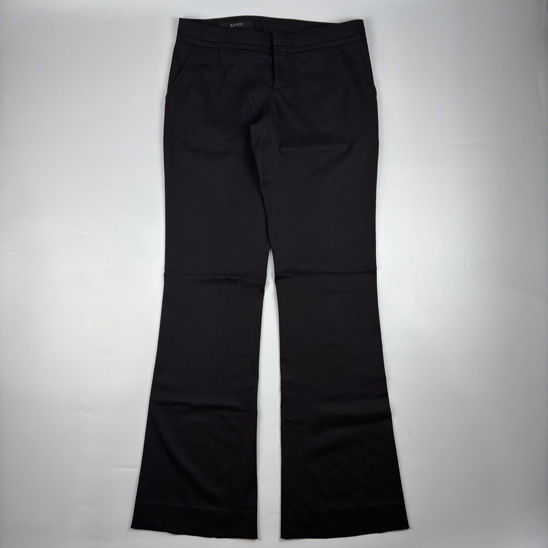 Gucci - Frida Giannini - GG Interlock Beltstrap Flared Pants (Category: Luxury Apparel) located in Bacolod City. Submitted by cast.archives (Listing ID 1460655340, Image 1). Description: Gucci - Frida Giannini - GG Interlock Beltstrap Flared Pants Authentic Tagged size: 40 Condition: Excellent Flaw: None, just normal sign of used Measurement: Waist: 30" Length: 40" Inseam: 33".