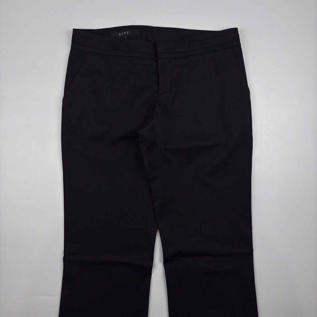 Gucci - Frida Giannini - GG Interlock Beltstrap Flared Pants (Category: Luxury Apparel) located in Bacolod City. Submitted by cast.archives (Listing ID 1460655340, Image 3). Description: Gucci - Frida Giannini - GG Interlock Beltstrap Flared Pants Authentic Tagged size: 40 Condition: Excellent Flaw: None, just normal sign of used Measurement: Waist: 30" Length: 40" Inseam: 33".