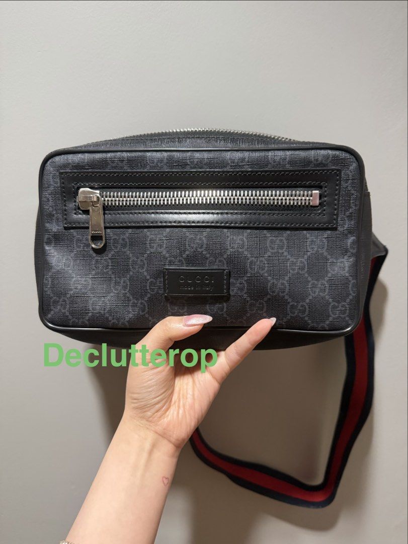 Gucci Belt Bag (Category: Belt bags, Clutches and Pouches) located in Quezon City. Submitted by declutterop (Listing ID 1460592578, Image 1). Description: Gucci Belt Bag Bought for Php ~48k Complete with paperbag, dustbag, and original receipt Available for same day delivery and meetup.