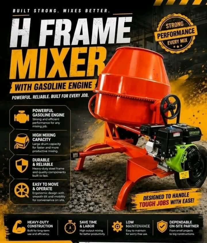 H frame one bagger cement mixer (Category: Construction Tools & Equipment) located in Manila. Submitted by ivanruazol (Listing ID 1460541602, Image 1). Description: .
