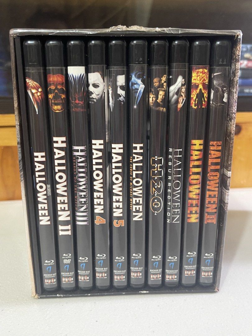 Halloween: The Complete Collection (10-Disc Blu-ray Box Set) (Category: CDs & DVDs) located in Manila. Submitted by k4beauty (Listing ID 1460621544, Image 2). Description: Personal Collections for sale Halloween: The Complete Collection (10-Disc Blu-ray Box Set)Up for sale is the highly sought-after, out-of-print Halloween: The Complete Collection 10-Disc Blu-ray Box Set, released through a landmark collaboration between Scream Factory and Anchor