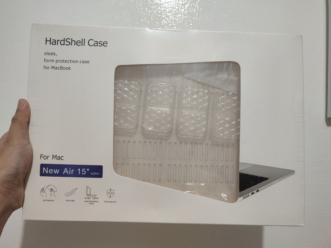 HardShell Case for MacBook New Air 15" A2941 (Category: Laptop Bags & Sleeves) located in Marikina City. Submitted by surplusbuffet (Listing ID 1460680658, Image 1). Description: - Designed for MacBook Air 15" (A2941) - Made from imported high-quality PC material - Ultra-thin and lightweight design - Scratch-resistant surface coating - Easy one-piece installation - Full access to ports - Excellent heat dissipation - Provides superior protection.