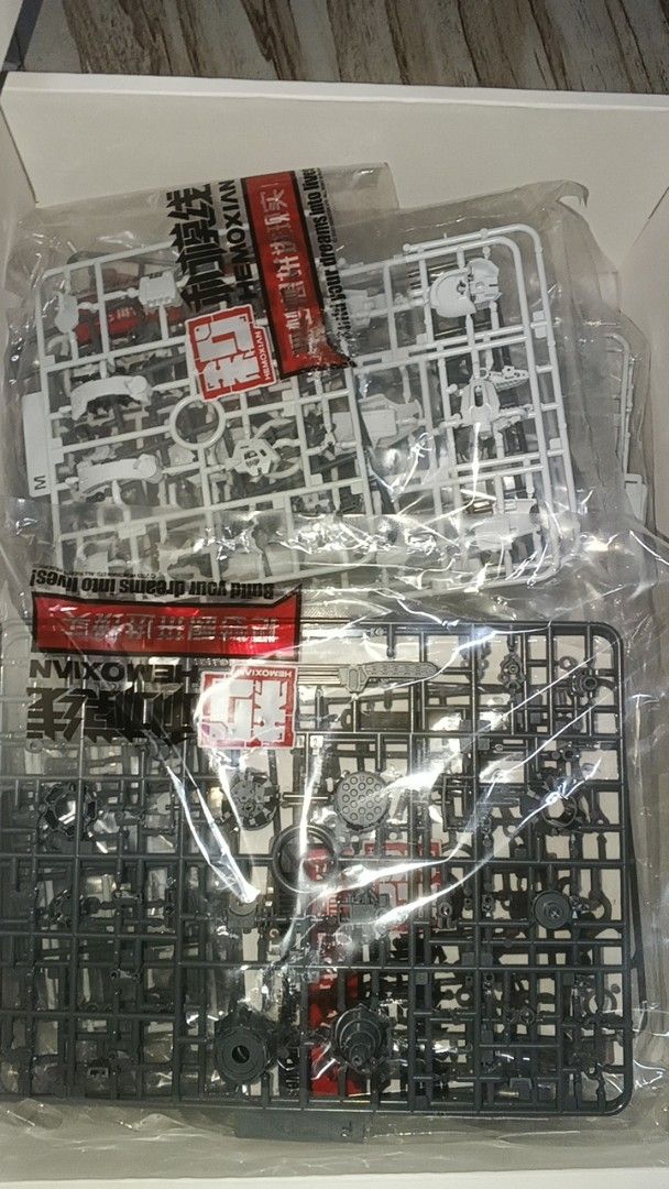 HEMOXIAN BAKI Overdrive Advanced Response Corps Model Kit (Category: Gundam & Model Kits) located in Caloocan City. Submitted by gianjaurigue (Listing ID 1460623927, Image 3). Description: - HEMOXIAN BAKI Overdrive model kit -mint condition and all runners complete -1900 for the kit - Features the Advanced Response Corps A.R.C.A.N.E. design - Includes multiple sprues of parts in white, grey, and black - Comes with a sticker sheet - meet up around