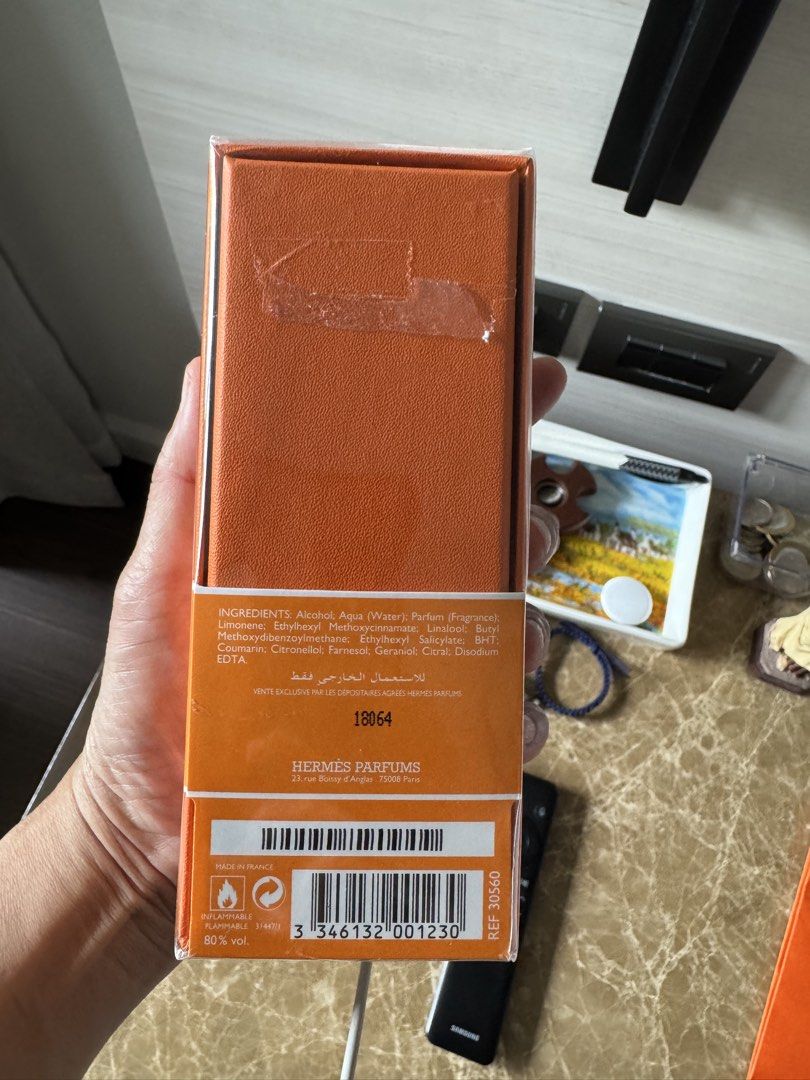 Hermes perfume (Category: Announcements) located in Muntinlupa City. Submitted by pamalmeda (Listing ID 1460533160, Image 3). Description: Eau de mandarine ambree Eau de cologne 100ml Hkg duty free.