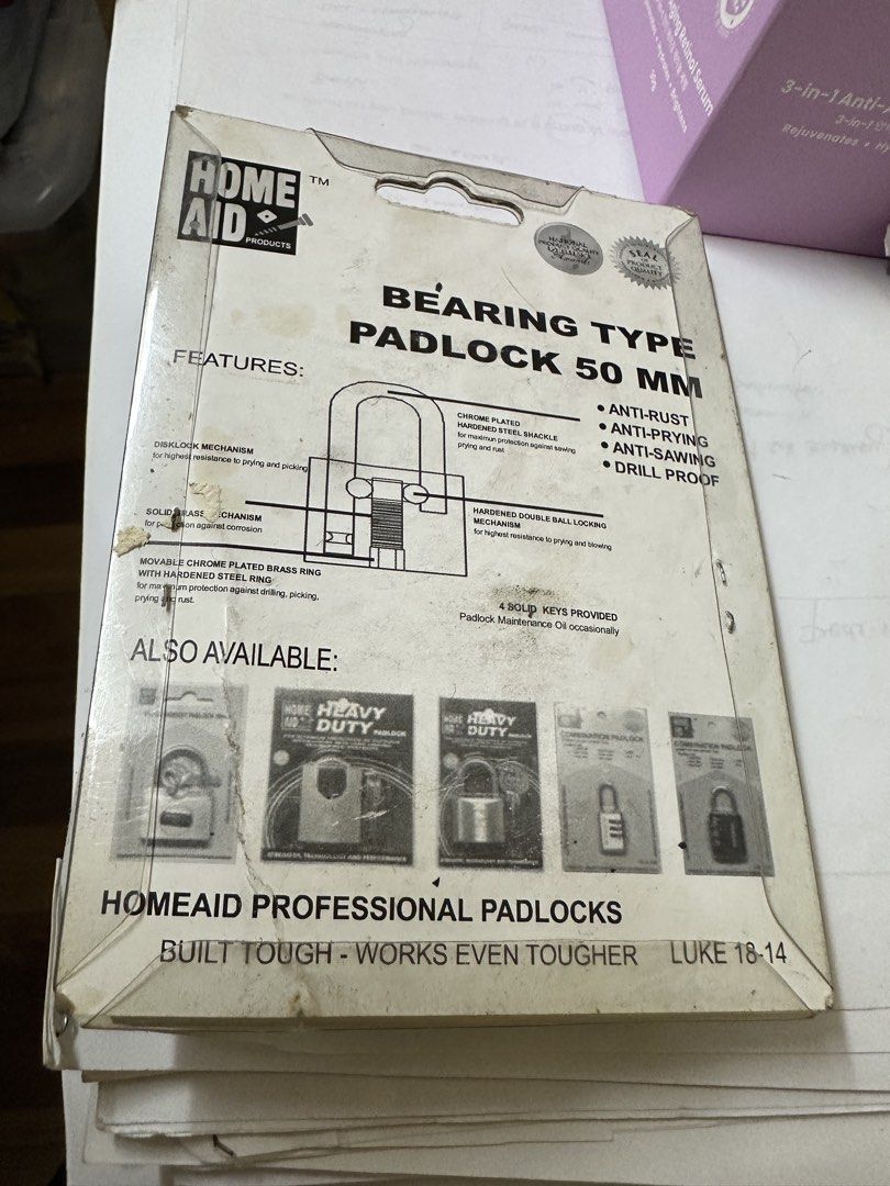 Homeaid Bearing Type Padlock 50mm (Category: Locks, Doors & Gates) located in Manila. Submitted by declutteringlot (Listing ID 1460696774, Image 2). Description: .