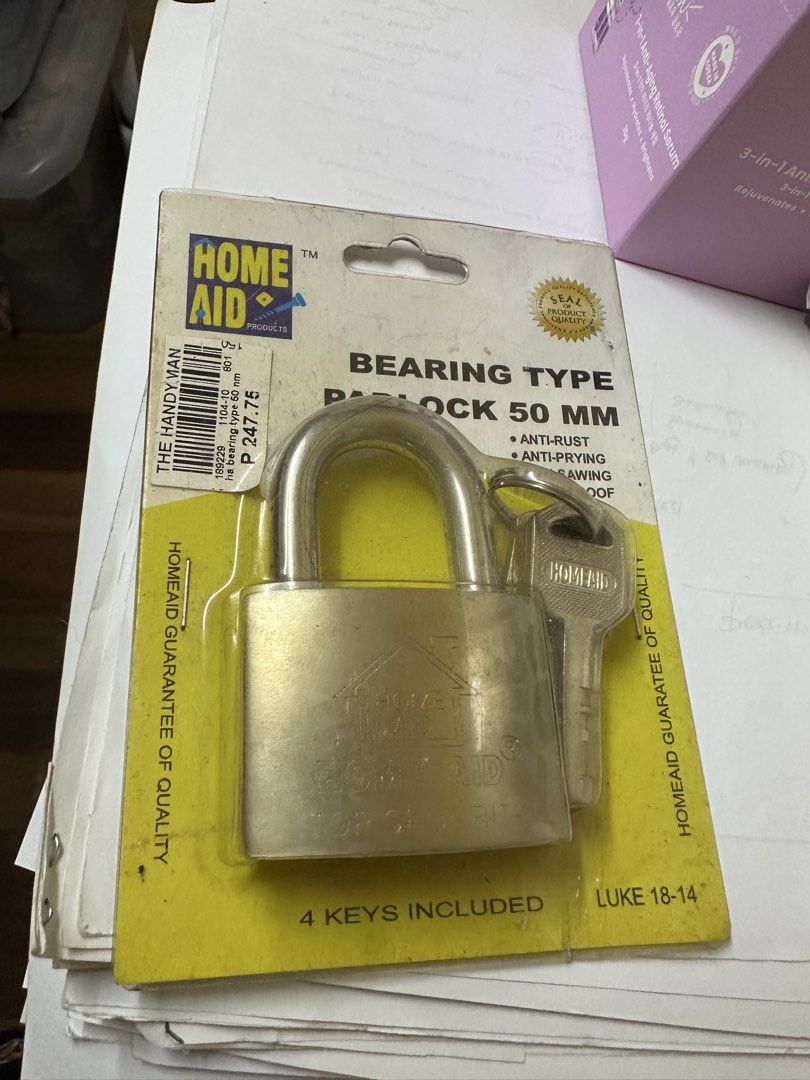 Homeaid Bearing Type Padlock 50mm (Category: Locks, Doors & Gates) located in Manila. Submitted by declutteringlot (Listing ID 1460696774, Image 1). Description: .